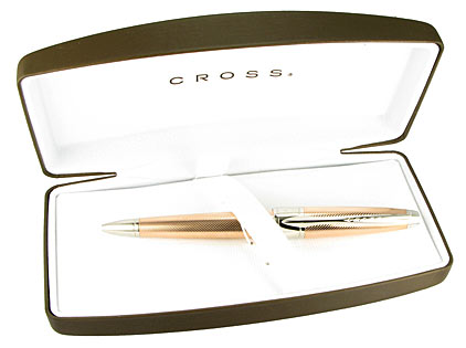 Stylo bille Apogée or rose et platine de Cross - photo 6