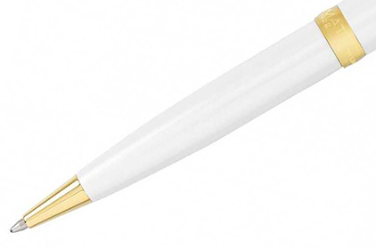 Stylo bille Excellence A2 laqué blanc perle doré de Diplomat - photo 3