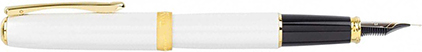 Stylo plume Excellence A2 laqué blanc perle attributs dorés de Diplomat, cliquez pour plus de d�tails sur ce stylo...