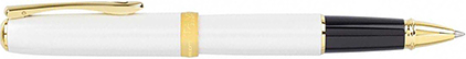 Roller Excellence A2 laqué blanc perle attributs dorés de Diplomat, cliquez pour plus de d�tails sur ce stylo...