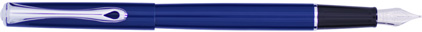 Stylo plume Traveller laqué bleu attributs chromés de Diplomat, cliquez pour plus de d�tails sur ce stylo...