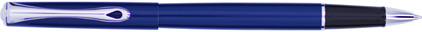 Roller Traveller laqué bleu attributs chromés de Diplomat