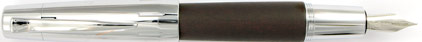 Le stylo plume E-Motion Bois de poirier Moka et chrome de Faber-Castell, cliquez pour plus de d�tails sur ce stylo...