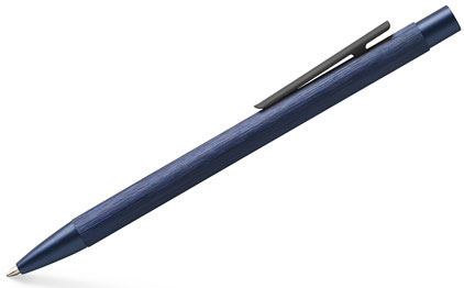 Stylo bille Neo Slim alu brossé bleu nuit de Faber-Castell - photo.