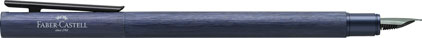 Stylo plume Neo Slim alu brossé bleu nuit de Faber-Castell, cliquez pour plus de dtails sur ce stylo...