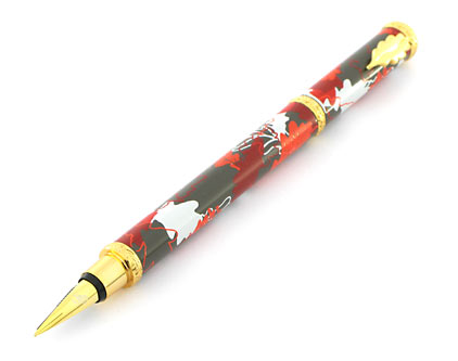 Stylo plume Herbarium gris/rouge de « Inès de la Fressange » - photo.