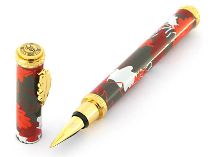 Stylo plume Herbarium gris/rouge de « Inès de la Fressange » - photo 2