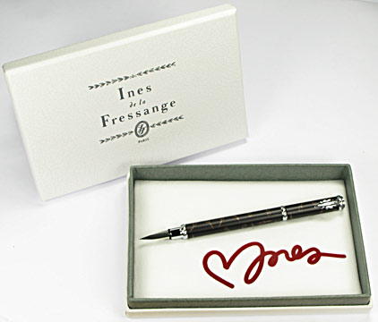 Stylo plume marron Je t'aime « Inès de la Fressange » - photo 4