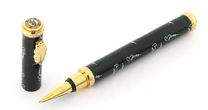Stylo plume noir blanc Je t'aime « Ines de la Fressange » - photo 3