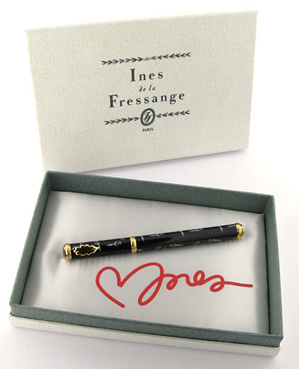 Stylo plume noir blanc Je t'aime « Ines de la Fressange » - photo 7
