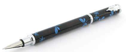 Stylo plume Libellule noir bleu de « Inès de la Fressange » - photo.