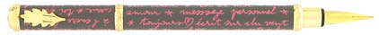 Stylo plume Message marron rose de « Inès de la Fressange »