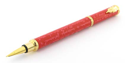 Stylo plume Message rouge rose de « Inès de la Fressange » - photo.