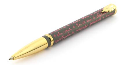 Roller Message marron rose de « Inès de la Fressange » - photo.