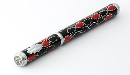 Stylo plume noir rouge Oak Allover de Inès de la Fressange - photo 2
