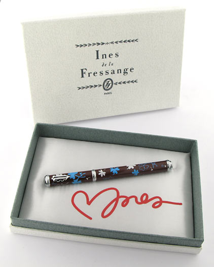 Stylo plume brun Porte-Bonheur « Ines de la Fressange » - photo 7