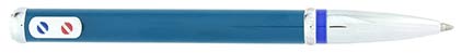 Roller Bleu Sarcelle chromé Premier de Inès de la Fressange SN 137013A