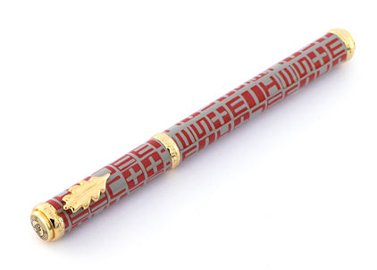 Stylo plume rouge gris Sémaphore « Ines de la Fressange » - photo 2