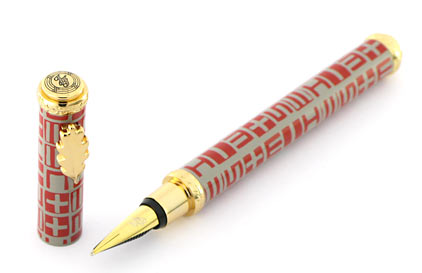 Stylo plume rouge gris Sémaphore « Ines de la Fressange » - photo 3
