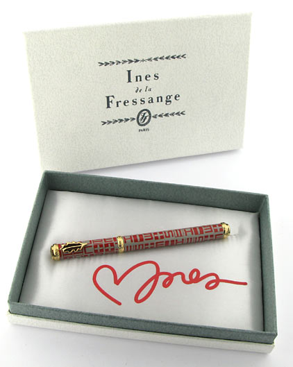 Stylo plume rouge gris Sémaphore « Ines de la Fressange » - photo 7