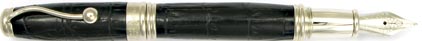 Stylo plume Indigo Cuir noir de Jean Pierre Lépine