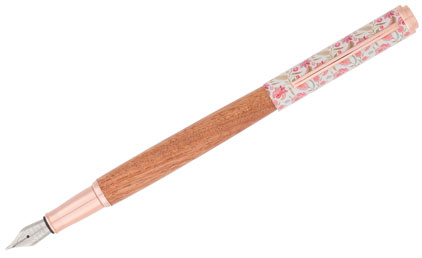 Stylo plume Bahia fleurs batik rose de Oberthur - photo.