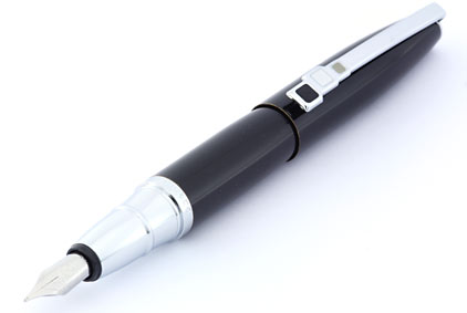 Stylo Plume Laqué Noir - Plume Acier - Classique - Opérationnel - Occasion