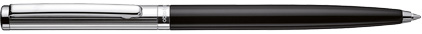 Stylo bille Design01 laqué noir et capuchon guilloché plaqué argent de Otto Hutt, cliquez pour plus de d�tails sur ce stylo...