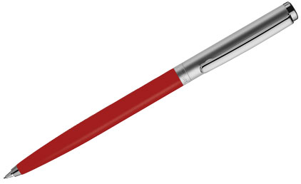 Stylo bille Design01 laqué rouge mat de Otto Hutt - photo.
