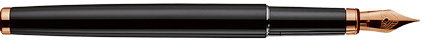 Stylo plume Design01 laqué noir et capuchon guilloché plaqué or rose de Otto Hutt, cliquez pour plus de dtails sur ce stylo...