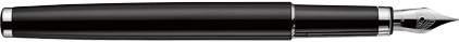Stylo plume Design01 laqué noir et capuchon-guilloché plaqué argent de Otto Hutt, cliquez pour plus de dtails sur ce stylo...