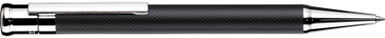 Stylo bille Design04 laqué noir mat guilloché plaqué platine de Otto Hutt, cliquez pour plus de d�tails sur ce stylo...