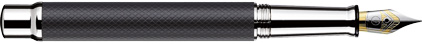 Stylo plume Design04 laqué noir mat guilloché plaqué platine de Otto Hutt, cliquez pour plus de dtails sur ce stylo...