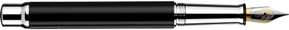 Stylo plume Design04 laqué noir plaqué platine de Otto Hutt, cliquez pour plus de d�tails sur ce stylo...