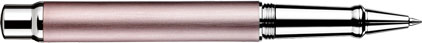 Roller Design04 laqué rose mat plaqué platine Otto Hutt, cliquez pour plus de dtails sur ce stylo...