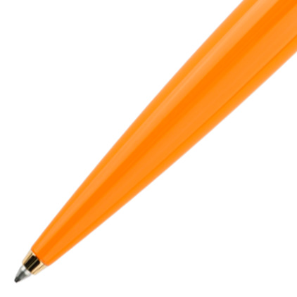 Stylo bille Design06 laqué orange brillant plaqués or jaune de Otto Hutt - photo 3
