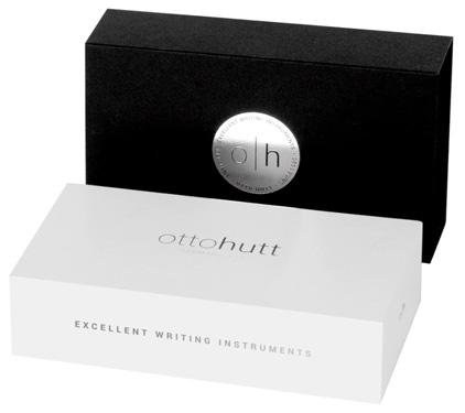 Stylo bille Design06 laqué orange brillant plaqués or jaune de Otto Hutt - photo 4