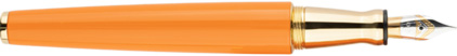 Stylo plume Design06 laqué orange brillant attributs plaqués or jaune de Otto Hutt, cliquez pour plus de d�tails sur ce stylo...