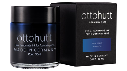 Encre Blue ocean - Bleu foncé - parfum jacinthe - Otto Hutt - photo.