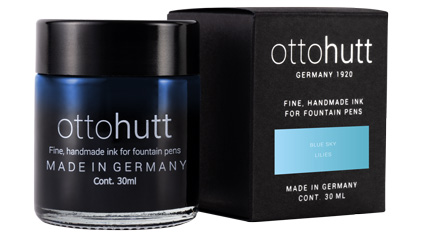 Encre Blue sky - Bleu clair - parfum lys - Otto Hutt, cliquez pour plus de d�tails sur ce stylo...