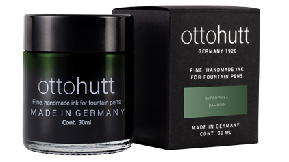 Encre Bambou - vert gris - parfum gypsophile - Otto Hutt, cliquez pour plus de d�tails sur ce stylo...