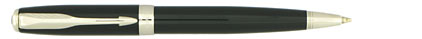 Stylo bille Sonnet Mini laqué noir intense attributs chromés de Parker