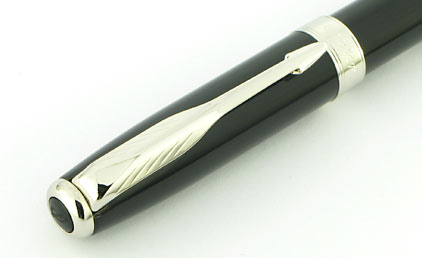 Stylo bille Sonnet Mini laqué noir intense attributs chromés de Parker - photo 4