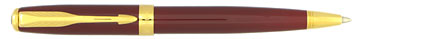 Stylo bille Sonnet Mini laqué rouge intense attributs plaqués or de Parker 
