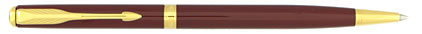 Stylo bille Sonnet Slim laqué rouge intense attributs plaqués or de Parker