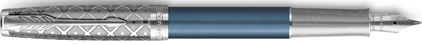 Stylo plume Sonnet Premium bleu metal de Parker, cliquez pour plus de dtails sur ce stylo...