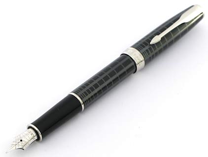 Stylo plume Sonnet laqué gris intense attributs palladiés de Parker - photo.