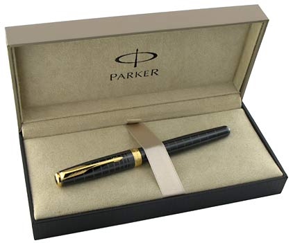 Stylo plume Sonnet laqué gris intense attributs plaqués or de Parker - photo 8