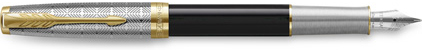 Stylo plume Sonnet Prémium noir metal de Parker, cliquez pour plus de d�tails sur ce stylo...
