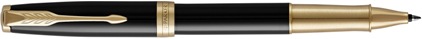 Stylo roller Sonnet laqué noir plaqué or GTnouvelle version, cliquez pour plus de d�tails sur ce stylo...